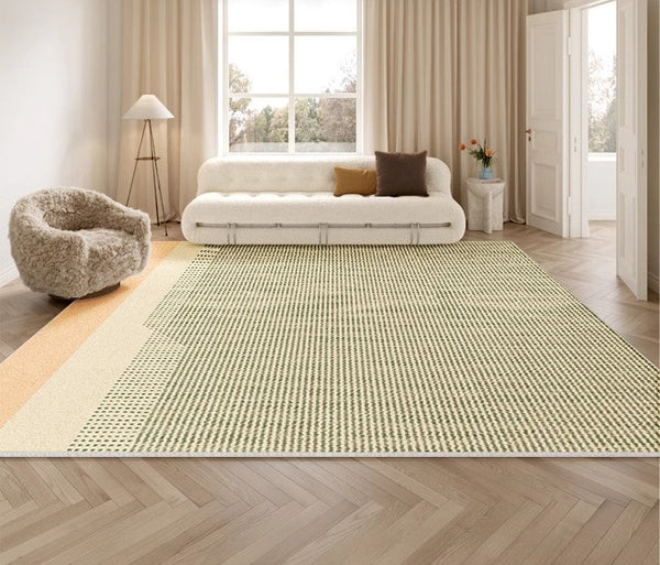 Living Room Modern Rug Ideas, Bedroom Floor Rugs, Contemporary Abstract Rugs for Dining Room, Green Abstract Rugs for Living Room-artworkcanvas