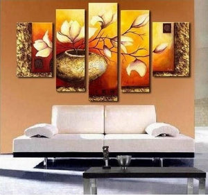 Large Abstract Painting, Acrylic Flower Painting, Abstract Flower Painting, Heavy Texture Painting, Living Room Wall Art Painting-artworkcanvas