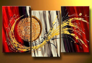 Modern Abstract Painting, Canvas Painting for Living Room, 3 Piece Wall Art Painting, Modern Wall Art Paintings, Large Painting for Sale-artworkcanvas