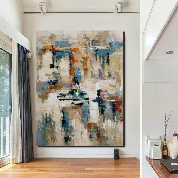 Hand Painted Canvas Art, Modern Paintings for Living Room, Simple Painting Ideas for Bedroom, Palette Knife Paintings-artworkcanvas