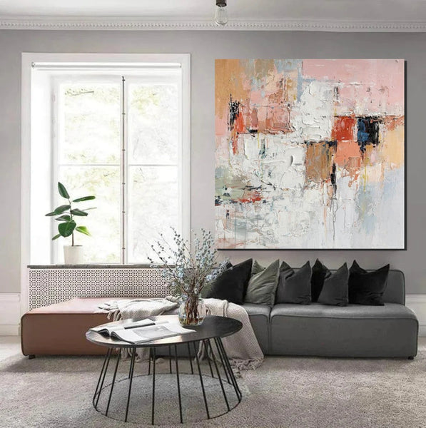 Extra Large Abstract Paintings on Canvas, Hand Painted Abstract Painting, Bedroom Wall Art Ideas, Simple Painting Ideas for Bedroom-artworkcanvas