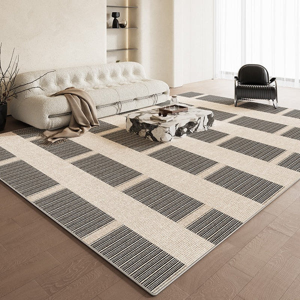 Bedroom Floor Rugs, Simple Abstract Rugs for Living Room, Contemporary Abstract Rugs for Dining Room, Modern Rug Ideas for Living Room-artworkcanvas