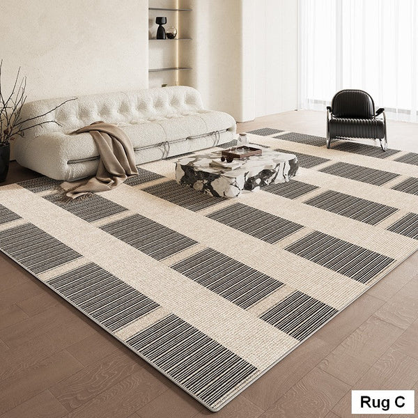 Contemporary Abstract Rugs for Dining Room, Simple Abstract Rugs for Living Room, Bedroom Floor Rugs, Modern Rug Ideas for Living Room-artworkcanvas