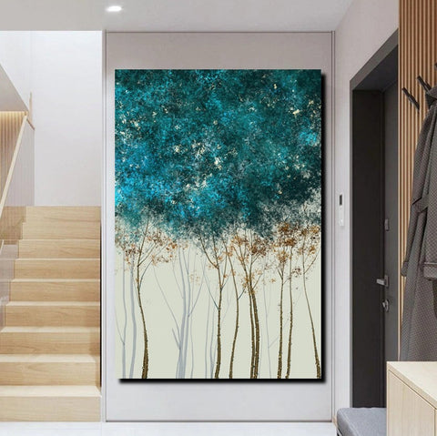 Dining Room Wall Art Ideas, Buy Canvas Art Online, Tree Paintings, Simple Modern Art, Simple Abstract Art, Large Acrylic Painting on Canvas-artworkcanvas