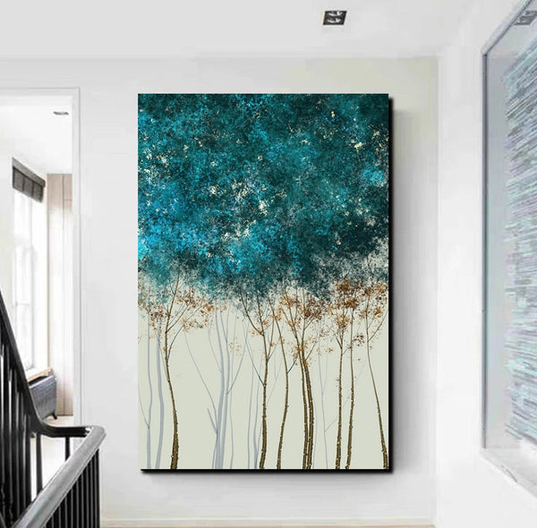 Dining Room Wall Art Ideas, Buy Canvas Art Online, Tree Paintings, Simple Modern Art, Simple Abstract Art, Large Acrylic Painting on Canvas-artworkcanvas