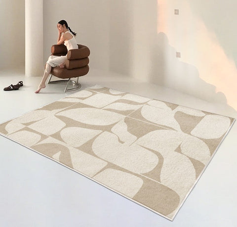 Large Modern Rugs for Living Room, Soft Modern Rug for Living Room, Bedroom Floor Rugs, Geometric Contemporary Rugs for Dining Room-artworkcanvas