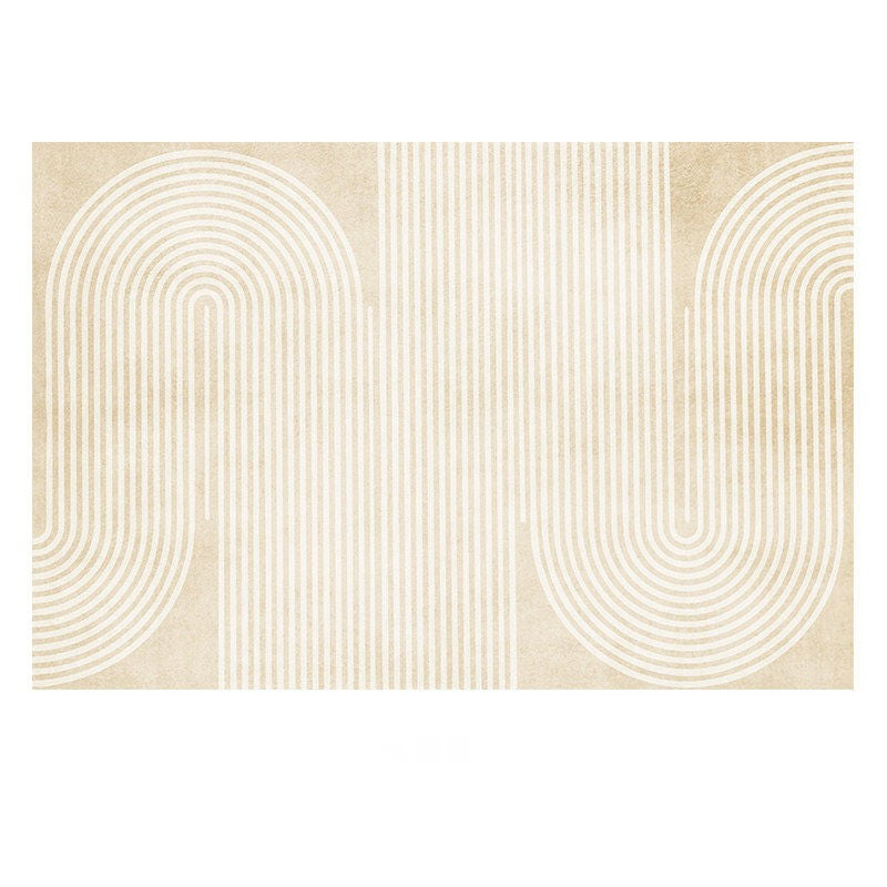 Cream Color Modern Living Room Rugs, Dining Room Modern Rugs, Thick Soft Modern Rugs for Living Room, Contemporary Rugs for Bedroom-artworkcanvas