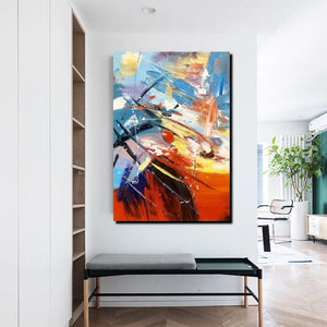 Acrylic Canvas Paintings, Large Painting on Canvas, Living Room Modern Paintings, Modern Abstract Painting for Office-artworkcanvas