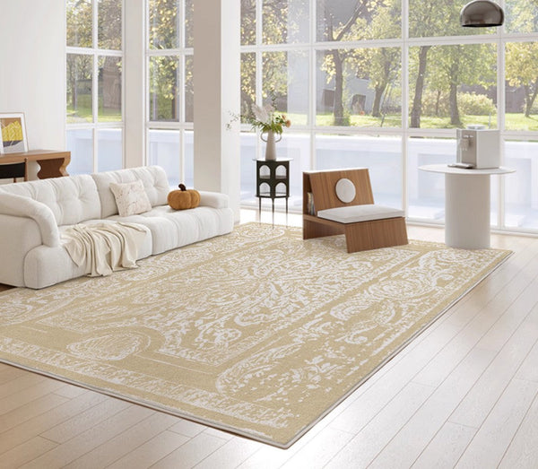 Living Room Contemporary Modern Rugs, Mid Century Modern Rugs for Interior Design, Soft Rugs under Coffee Table, Thick French Style Modern Rugs for Dining Room-artworkcanvas