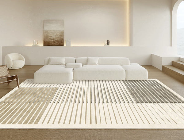 Large Floor Carpets for Dining Room, Living Room Modern Rugs, Modern Living Room Rug Placement Ideas, Soft Contemporary Rugs for Bedroom-artworkcanvas