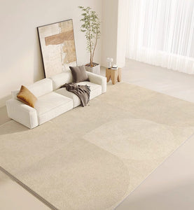 Modern Rug Ideas for Bedroom, Contemporary Modern Rug Placement Ideas for Living Room, Cream Color Geometric Rugs for Dining Room-artworkcanvas