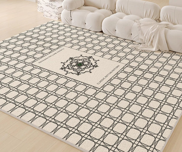 Geometric Modern Rugs for Dining Room, Contemporary Modern Rugs for Living Room, Mid Century Modern Rugs for Interior Design-artworkcanvas