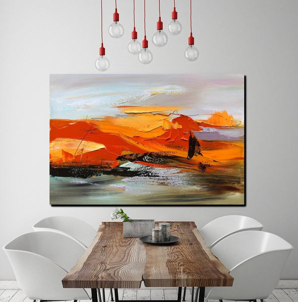 Large Painting for Living Room, Acrylic Paintings on Canvas, Large Paintings Behind Sofa, Heavy Texture Painting, Buy Paintings Online-artworkcanvas