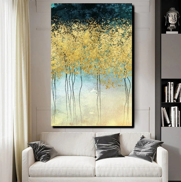 Buy Wall Art Online, Simple Abstract Art, Simple Modern Art, Bedroom Wall Art Ideas, Tree Paintings, Large Acrylic Painting on Canvas-artworkcanvas