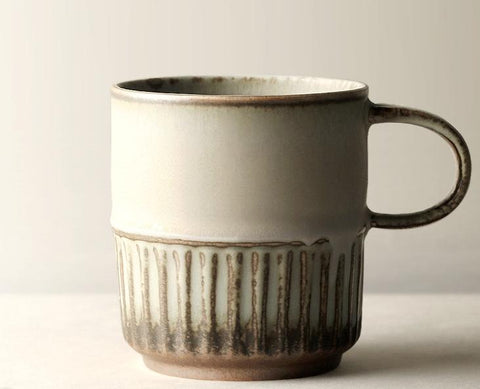 Handmade Ceramic Coffee Mug, Large Capacity Coffee Cup, Large Pottery Coffee Cup, Large Tea Cup-artworkcanvas