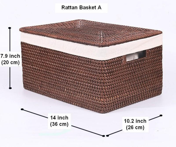 Storage Baskets for Bathroom, Rectangular Storage Baskets, Storage Bas ...