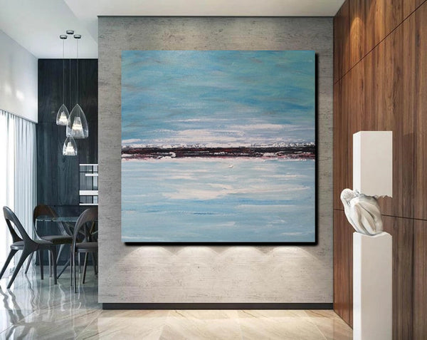 Large Paintings for Sale, Simple Abstract Paintings, Seascape Acrylic Paintings, Living Room Wall Art Painting, Original Landscape Paintings-artworkcanvas