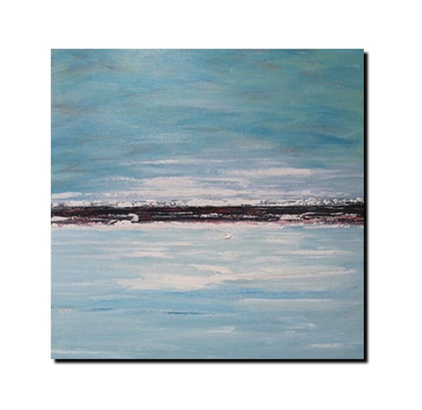 Large Paintings for Sale, Simple Abstract Paintings, Seascape Acrylic Paintings, Living Room Wall Art Painting, Original Landscape Paintings-artworkcanvas