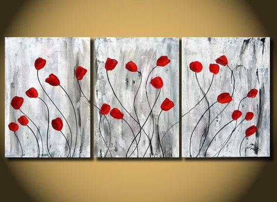 poppies modern art