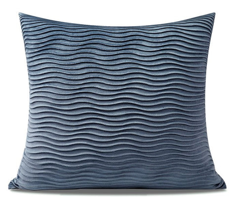 Large Modern Square Throw Pillows for Couch, Blue Modern Sofa Pillow, –  artworkcanvas