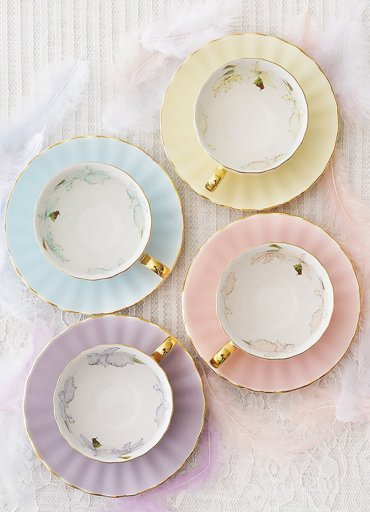 Beautiful British Tea Cups, Unique Afternoon Tea Cups and Saucers, Ele –  artworkcanvas