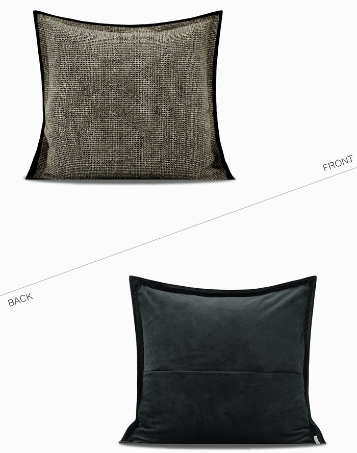 Large black fashion velvet cushions