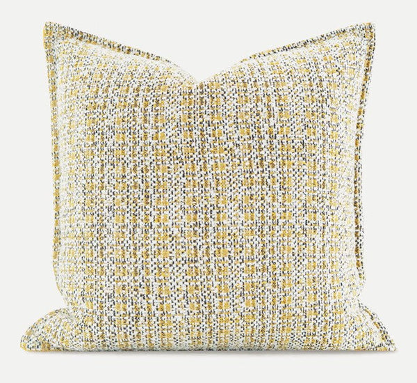 Contemporary Modern Sofa Pillows, Large Yellow Decorative Throw Pillows, Large Square Modern Throw Pillows for Couch, Simple Throw Pillow for Interior Design-artworkcanvas