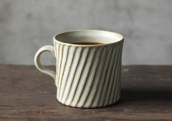 Handmade Pottery Coffee Cup, Cappuccino Coffee Mug, Large Capacity Coffee Cup, Pottery Tea Cup-artworkcanvas