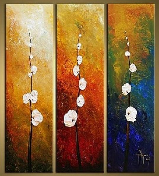 Flower Art, Bedroom Wall Art, Canvas Painting, Abstract Art, Large Art,  Wall Painting, Abstract Painting, Acrylic Art, 3 Piece Wall Art, Canvas Art