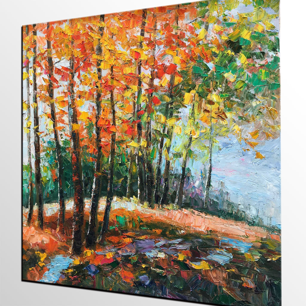  Large Hand Painted Textured 3D Oil Painting on Canvas Big  Abstract Wall Art Landscape Artwork: Paintings