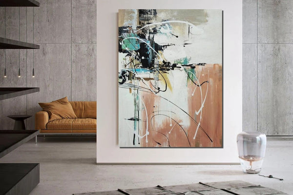 Living Room Wall Art Painting, Extra Large Acrylic Painting, Simple Modern Art, Modern Contemporary Abstract Artwork-artworkcanvas