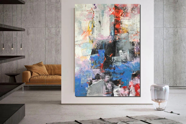 Modern Paintings Behind Sofa, Acrylic Paintings on Canvas, Large Painting for Living Room, Contemporary Canvas Wall Art, Buy Paintings Online-artworkcanvas