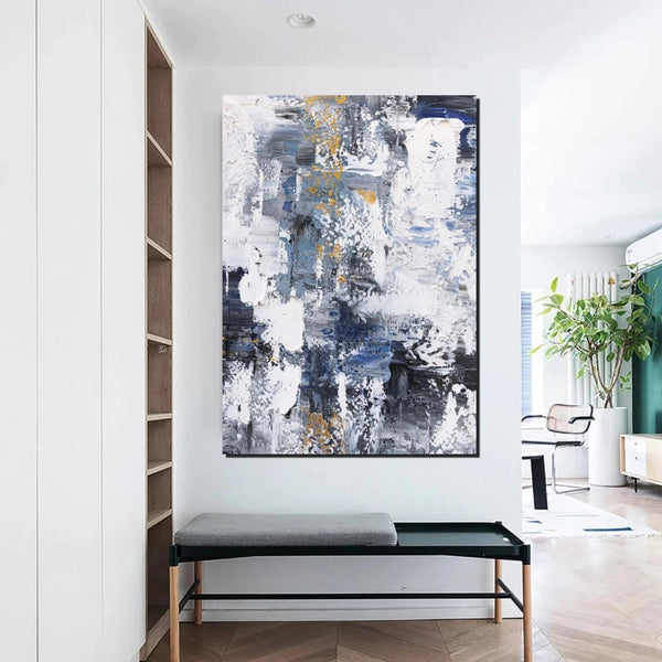 Large Painting Behind Couch, Buy Abstract Painting Online, Living Room Wall Art Paintings, Acrylic Abstract Paintings Behind Sofa, Simple Modern Art-artworkcanvas