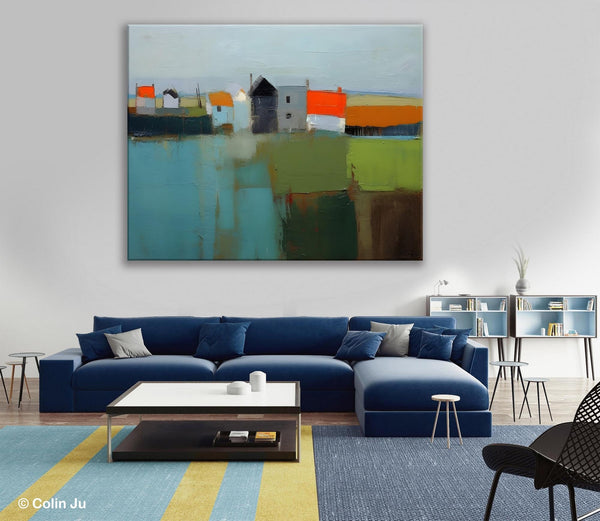 Abstract Landscape Paintings, Extra Large Canvas Painting for Living Room, Large Original Abstract Wall Art, Contemporary Acrylic Paintings-artworkcanvas