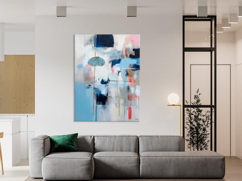 Large Wall Paintings for Bedroom, Contemporary Abstract Paintings on Canvas, Oversized Abstract Wall Art Paintings, Original Abstract Art-artworkcanvas