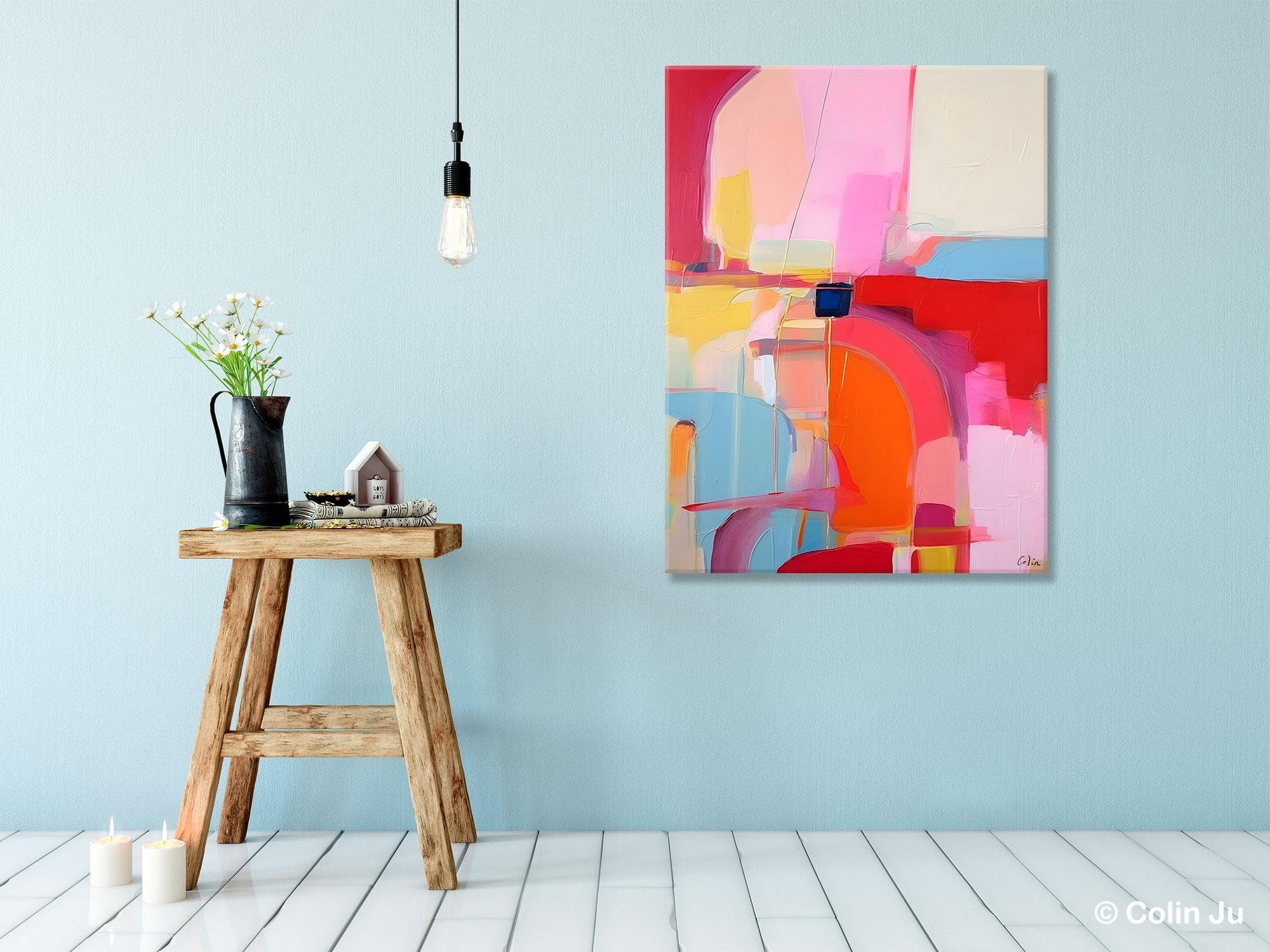 Contemporary Abstract Paintings on Canvas, Oversized Abstract Wall Art Paintings, Large Wall Paintings for Bedroom, Original Abstract Art-artworkcanvas