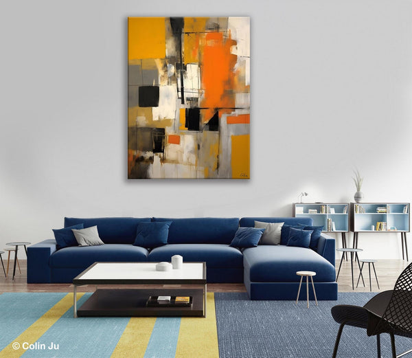 Oversized Abstract Art Paintings, Original Canvas Artwork, Large Wall Art Painting for Dining Room, Contemporary Acrylic Painting on Canvas-artworkcanvas