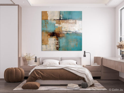 Large Wall Art for Bedroom, Geometric Modern Acrylic Art, Modern Original Abstract Art, Canvas Paintings for Sale, Contemporary Canvas Art-artworkcanvas