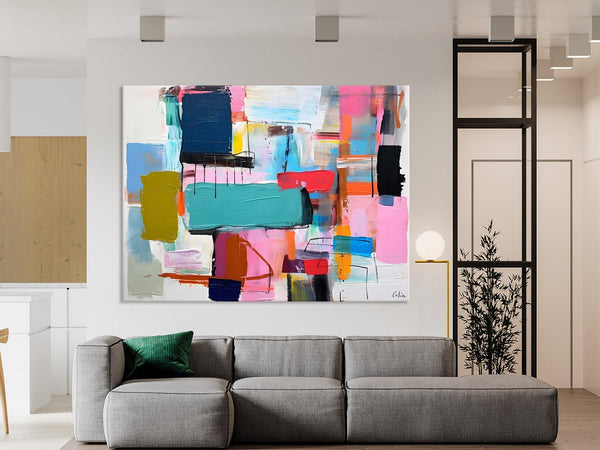 Original Abstract Art Paintings, Hand Painted Canvas Art, Acrylic Painting on Canvas, Large Canvas Art for Sale, Large Painting for Bedroom-artworkcanvas