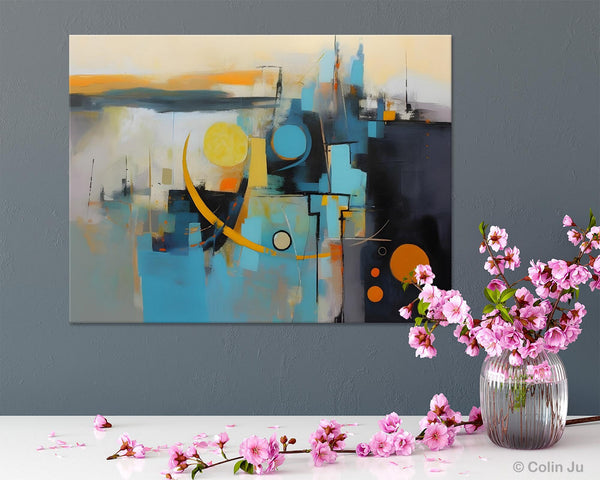 Extra Large Canvas Painting for Living Room, Original Acrylic Wall Art, Oversized Contemporary Acrylic Paintings, Abstract Canvas Paintings-artworkcanvas