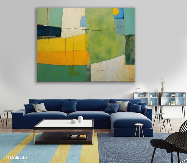 Original Canvas Artwork, Large Wall Art Painting for Dining Room, Contemporary Acrylic Painting on Canvas, Modern Abstract Wall Paintings-artworkcanvas