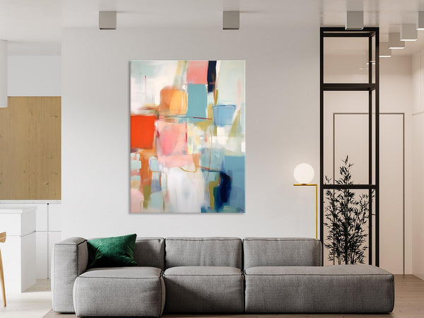 Hand Painted Canvas Art, Original Artowrk, Abstract Wall Paintings, Extra Large Paintings for Dining Room, Contemporary Wall Art Paintings-artworkcanvas