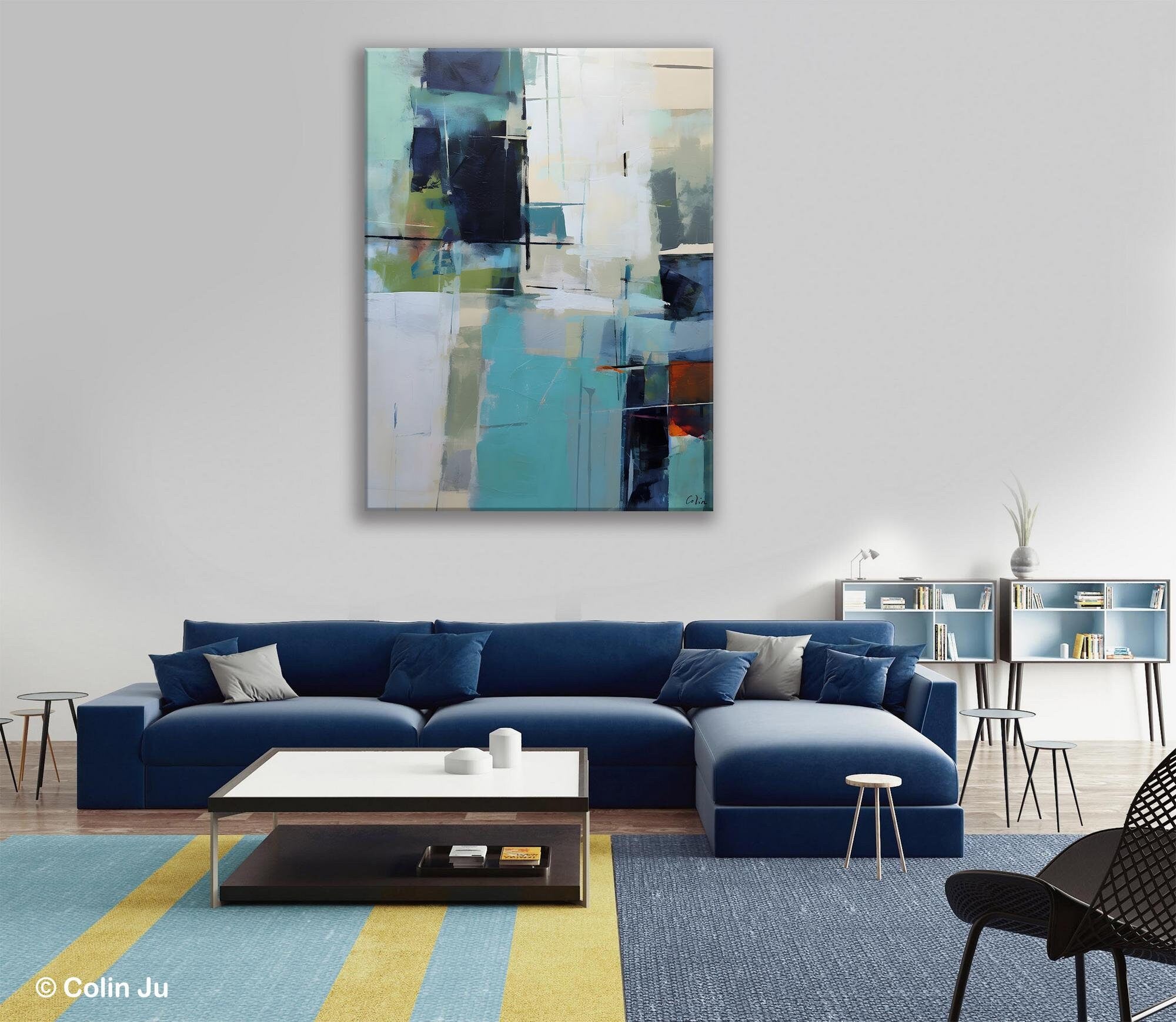 Large Contemporary Wall Art, Acrylic Painting on Canvas, Modern Paintings, Extra Large Paintings for Dining Room, Original Abstract Painting-artworkcanvas