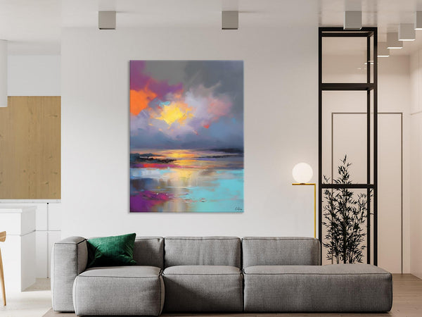 Landscape Painting on Canvas, Abstract Paintings for Bedroom, Contemporary Wall Art Paintings, Extra Large Original Art, Buy Wall Art Online-artworkcanvas