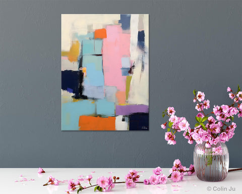 Original Canvas Art, Contemporary Acrylic Painting on Canvas, Large Wall Art Painting for Bedroom, Oversized Modern Abstract Wall Paintings-artworkcanvas