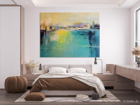 Original Canvas Artwork, Contemporary Acrylic Painting on Canvas, Large Painting for Dining Room, Simple Abstract Art, Wall Art Paintings-artworkcanvas