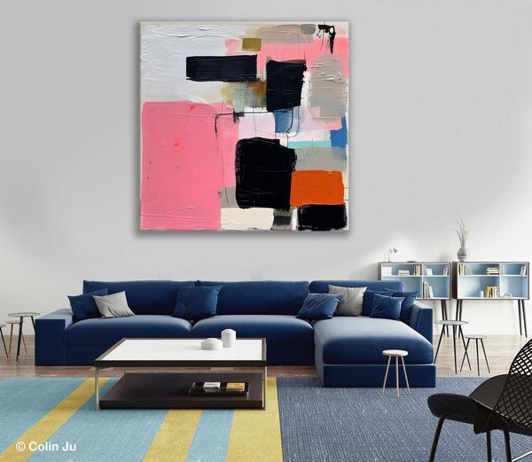 Modern Original Abstract Art, Large Wall Art for Bedroom, Geometric Modern Acrylic Art, Canvas Paintings for Sale, Contemporary Canvas Art-artworkcanvas