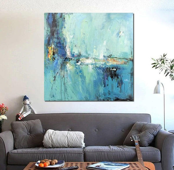 Modern Acrylic Canvas Painting, Heavy Texture Paintings, Palette Knife Paniting, Acrylic Painting on Canvas, Oversized Wall Art Painting for Sale-artworkcanvas