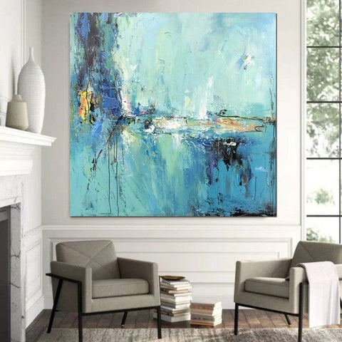 Modern Acrylic Canvas Painting, Heavy Texture Paintings, Palette Knife Paniting, Acrylic Painting on Canvas, Oversized Wall Art Painting for Sale-artworkcanvas