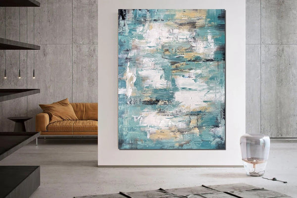 Modern Abstract Painting, Simple Wall Art Ideas for Dining Room, Heavy Texture Painting, Bedroom Abstract Paintings, Large Acrylic Canvas Paintings-artworkcanvas